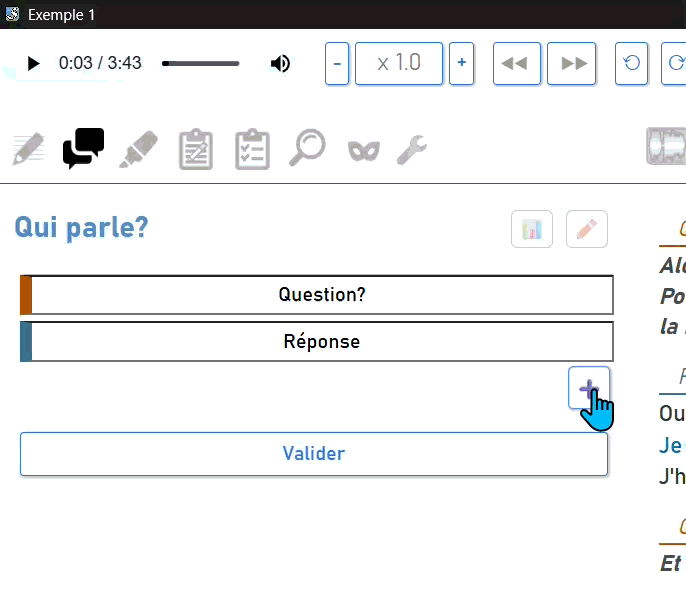 ajouter locuteur