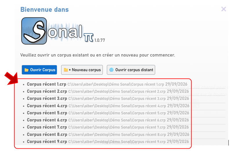 corpus récents