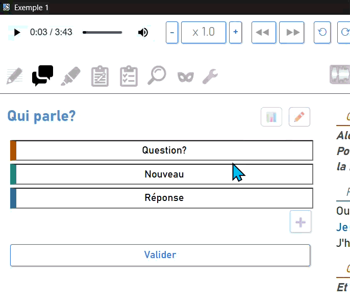 supprimer locuteur